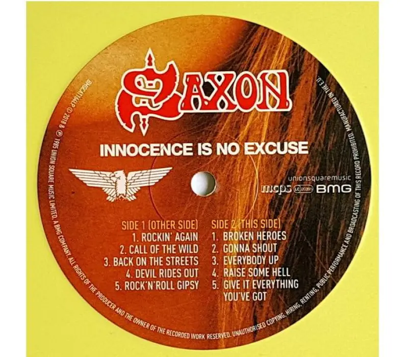 Виниловая пластинка Saxon – Innocence Is No Excuse, Kinodrive.kz — фото 4