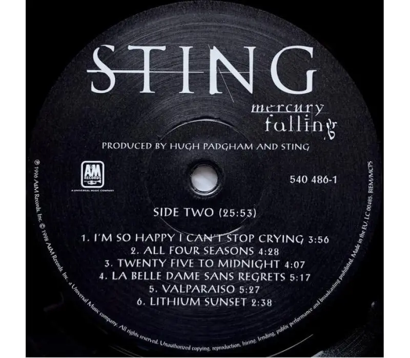 Виниловая пластинка Sting – Mercury Falling, Kinodrive.kz — фото 4