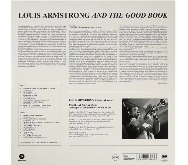 Виниловая пластинка - Louis Armstrong And His All-Stars With The Sy Oliver Choir – Louis And The Good Book, Kinodrive.kz — фото 2