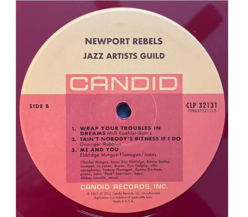 Виниловая пластинка Charles Mingus, Max Roach, Eric Dolphy, Roy Eldridge, Jo Jones – Newport Rebels / Jazz Artists Guild, Kinodrive.kz — фото 4