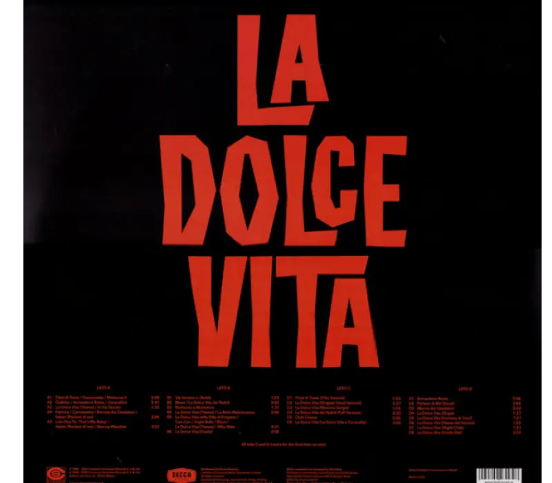 Виниловая пластинка Nino Rota – Fellini's La Dolce Vita, Kinodrive.kz — фото 2