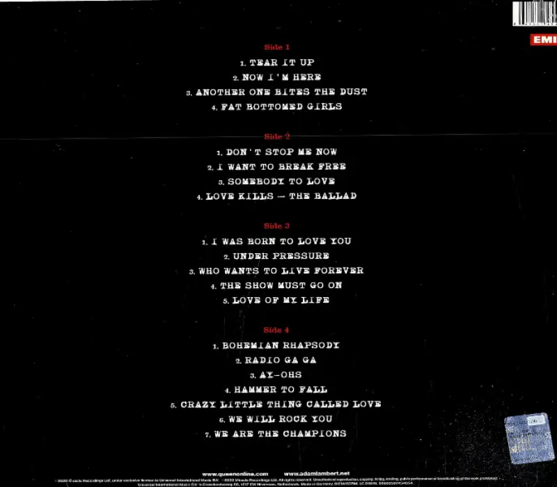 Виниловая пластинка Queen + Adam Lambert – Live Around The World, Kinodrive.kz — фото 2