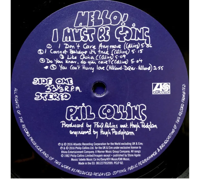 Виниловая пластинка Phil Collins – Hello, I Must Be Going!, Kinodrive.kz — фото 3