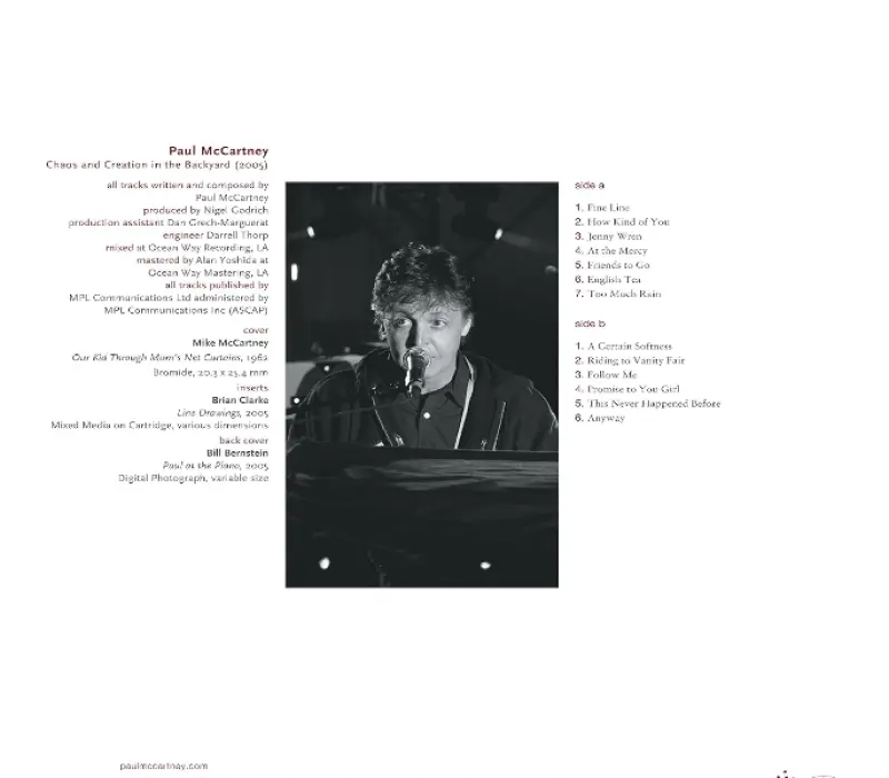 Виниловая пластинка Paul McCartney – Chaos And Creation In The Backyard, Kinodrive.kz — фото 2