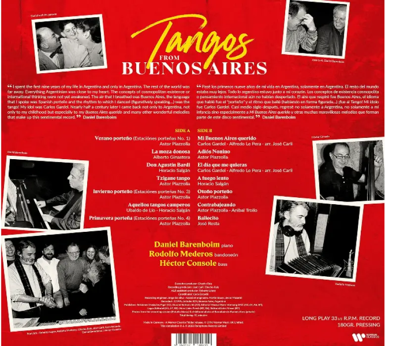 Виниловая пластинка Daniel Barenboim, Rodolfo Mederos, Hector Console – Tangos From Buenos Aires, Kinodrive.kz — фото 2
