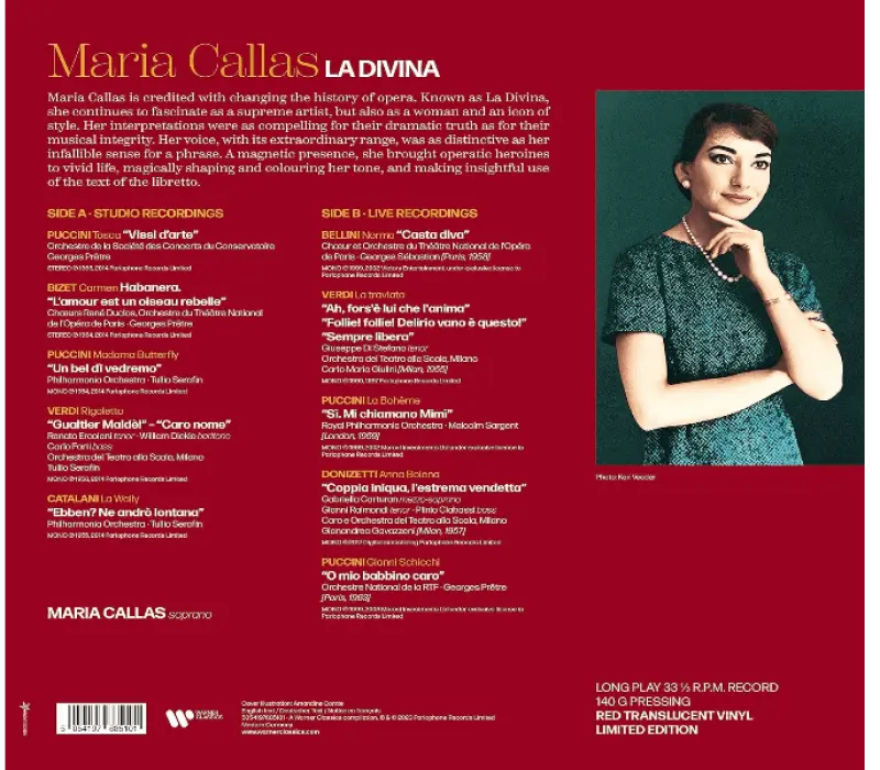 Виниловая пластинка Maria Callas – La Divina, Kinodrive.kz — фото 2