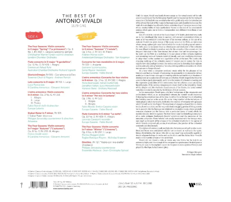 Виниловая пластинка Various – The Best Of Antonio Vivaldi, Kinodrive.kz — фото 2