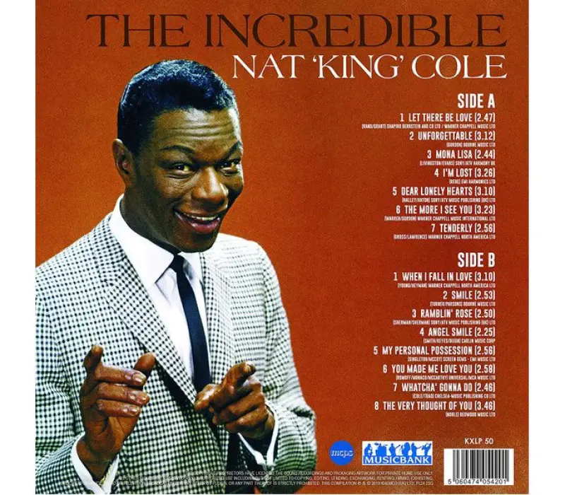 Виниловая пластинка NAT KING COLE – The Incredible, Kinodrive.kz — фото 2
