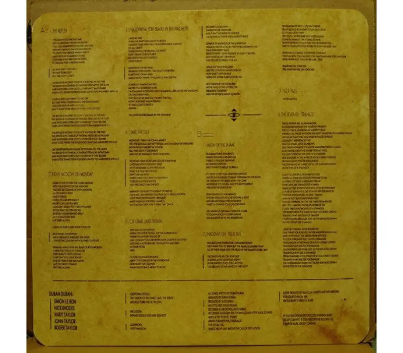 Виниловая пластинка DURAN DURAN – Seven And The Ragged Tiger, Kinodrive.kz — фото 7