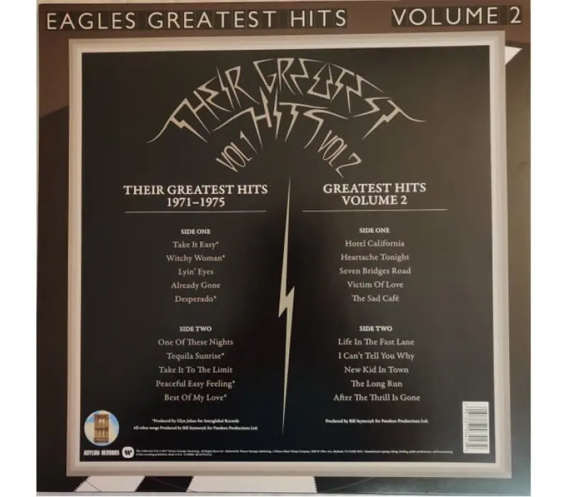 Виниловая пластинка EAGLES – Their Greatest Hits Volumes 1 and 2, Kinodrive.kz — фото 2