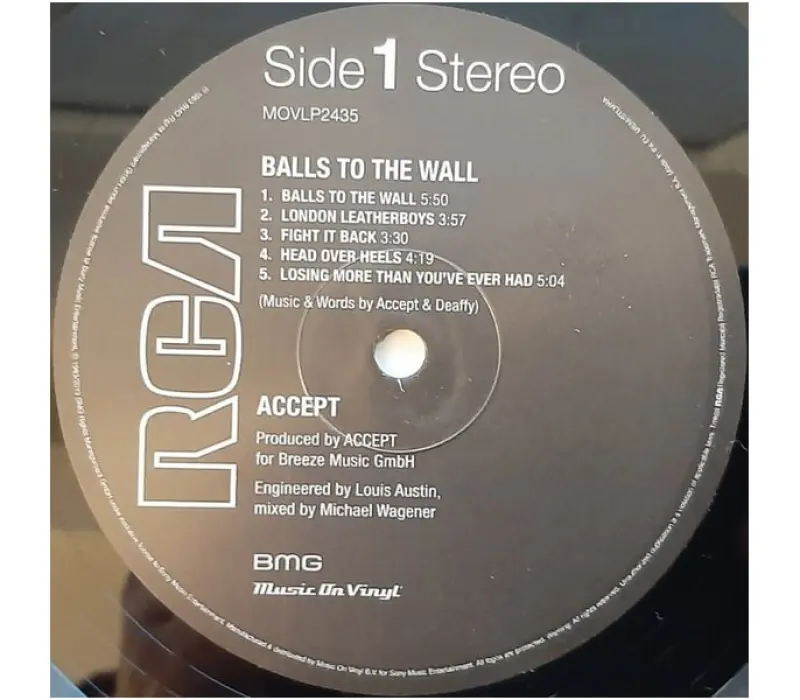 Виниловая пластинка Accept – Balls To The Wall, Kinodrive.kz — фото 5