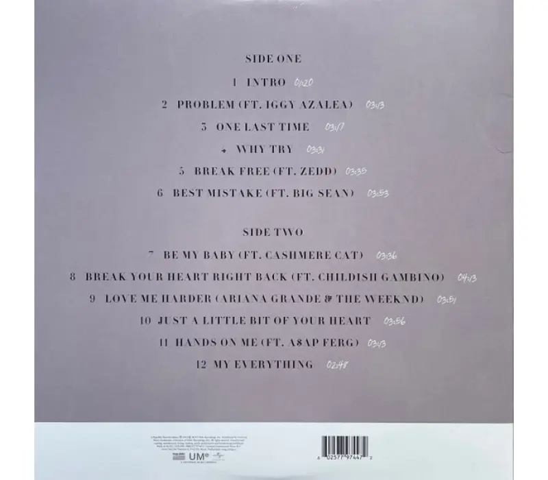 Виниловая пластинка ARIANA GRANDE – My Everything, Kinodrive.kz — фото 4