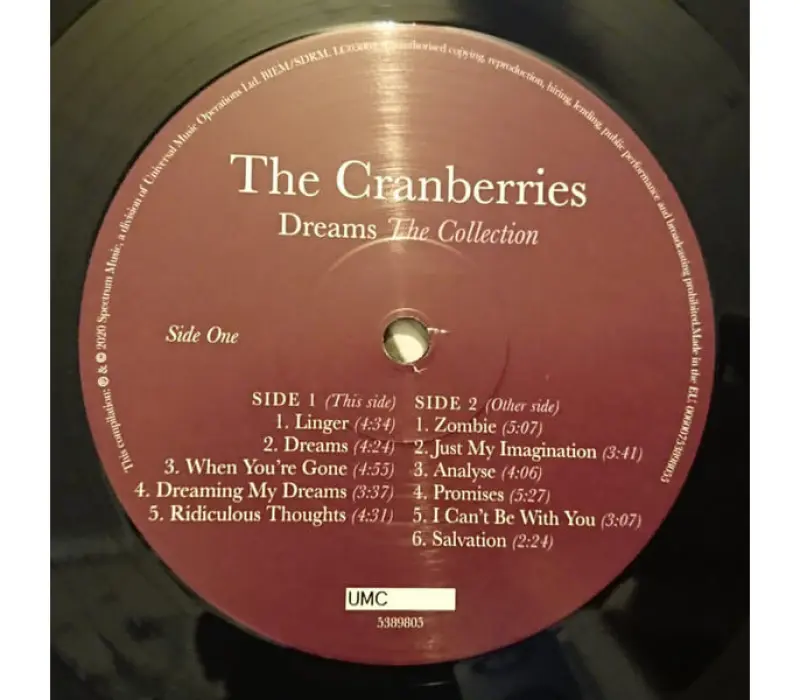 Виниловая пластинка The Cranberries – Dreams: The Collection, Kinodrive.kz — фото 5