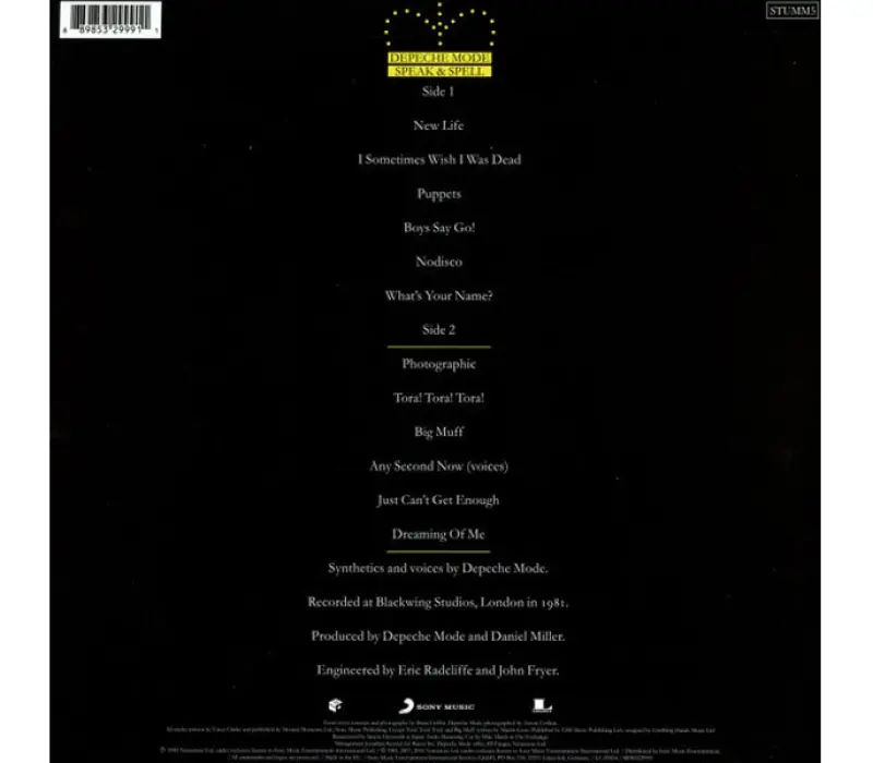 Виниловая пластинка Depeche Mode – Speak And Spell, Kinodrive.kz — фото 4