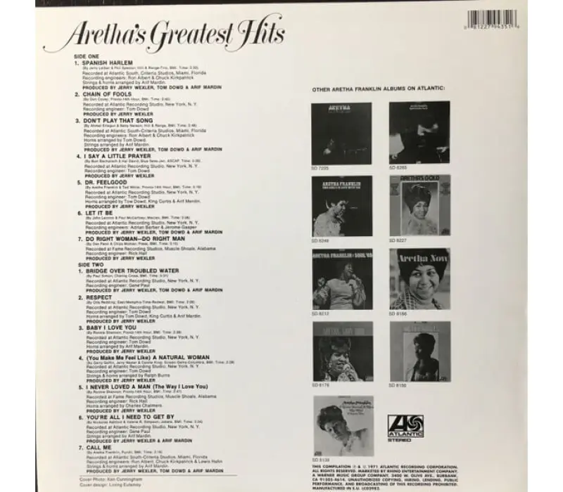 Виниловая пластинка Aretha Franklin – Aretha's Greatest Hits, Kinodrive.kz — фото 2