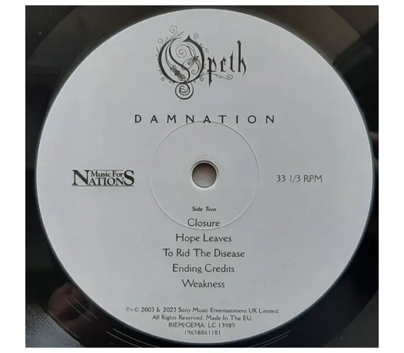 Виниловая пластинка Opeth – Damnation, Kinodrive.kz — фото 5