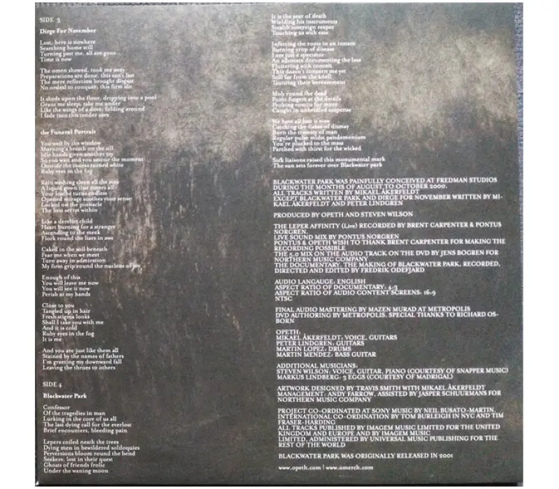 Виниловая пластинка Opeth – Blackwater Park, Kinodrive.kz — фото 4