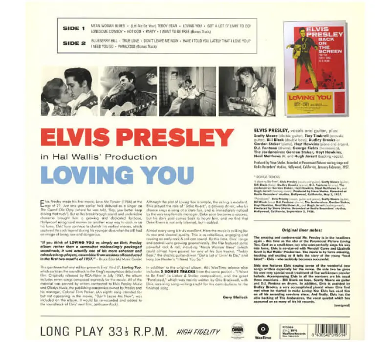 Виниловая пластинка Elvis Presley – Loving You, Kinodrive.kz — фото 2