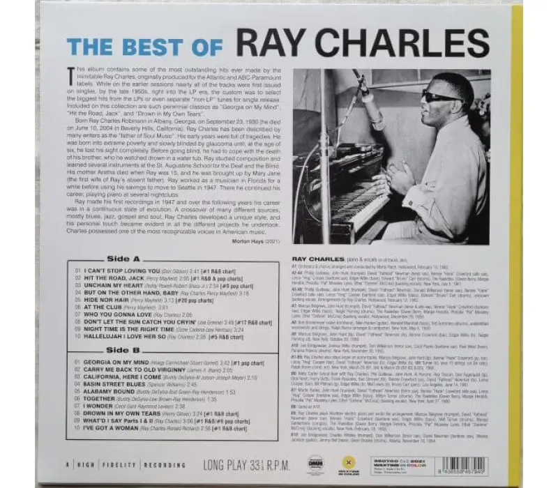 Виниловая пластинка Ray Charles – The Best Of Ray Charles, Kinodrive.kz — фото 6