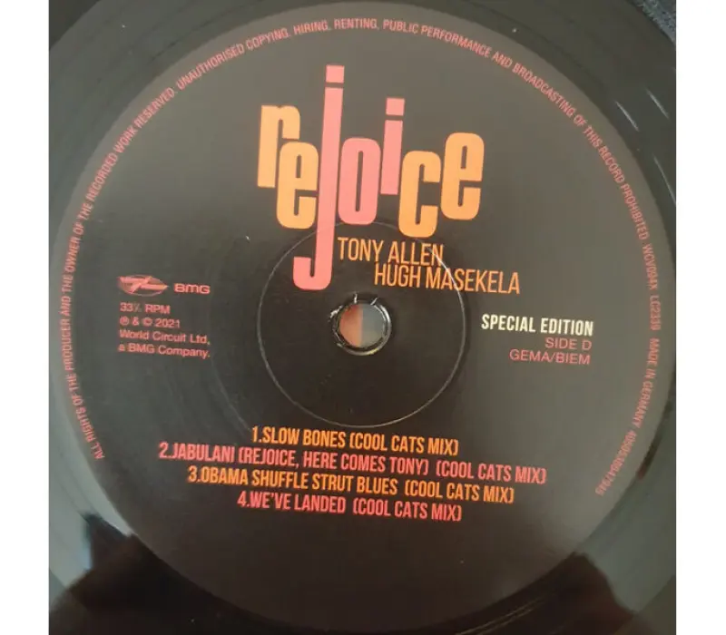 Виниловая пластинка Tony Allen And Hugh Masekela – Rejoice, Kinodrive.kz — фото 5