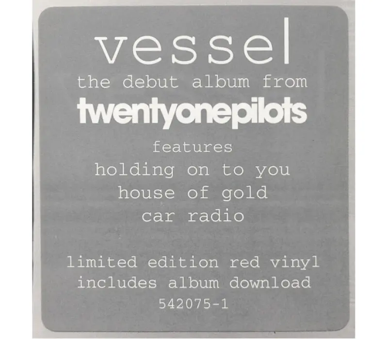Виниловая пластинка Twenty One Pilots –  Vessel, Kinodrive.kz — фото 3