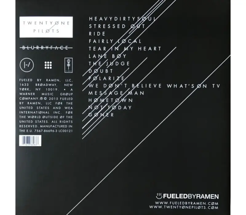 Виниловая пластинка Twenty One Pilots – Blurryface, Kinodrive.kz — фото 14