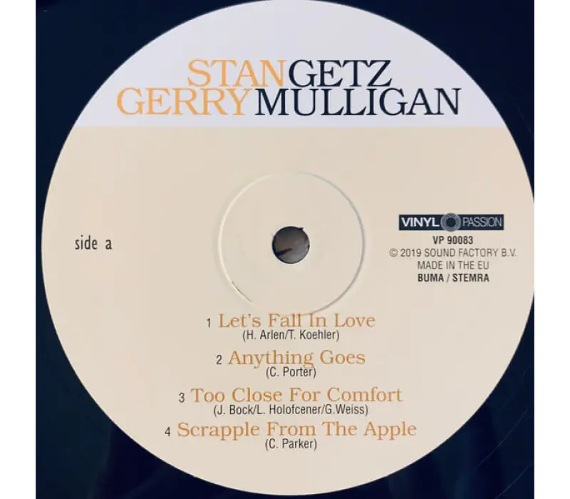 Виниловая пластинка Stan Getz, Gerry Mulligan – Getz Meets Mulligan In HI-FI, Kinodrive.kz — фото 3