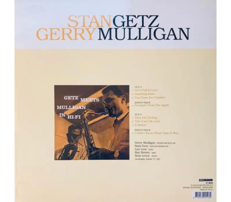 Виниловая пластинка Stan Getz, Gerry Mulligan – Getz Meets Mulligan In HI-FI, Kinodrive.kz — фото 5