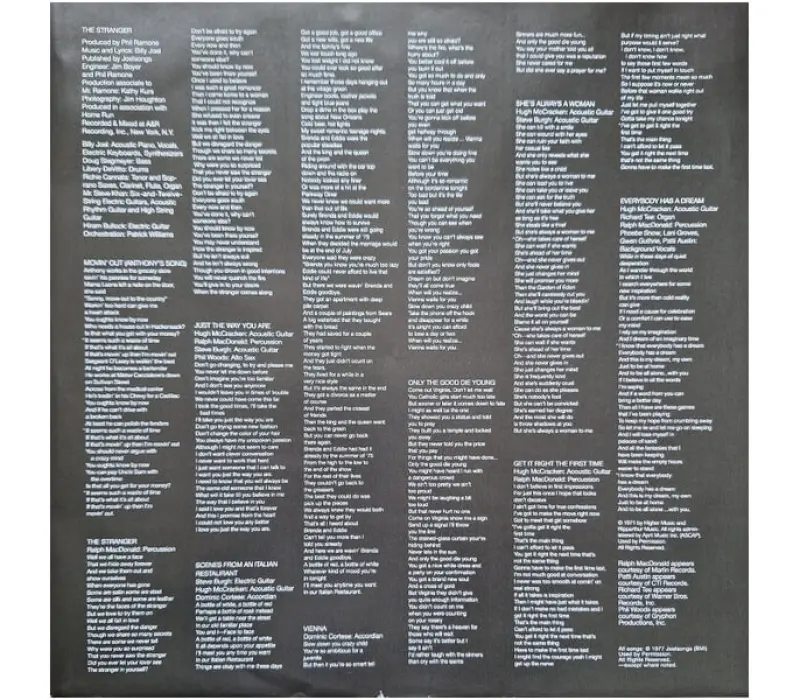 Виниловая пластинка Billy Joel – The Stranger, Kinodrive.kz — фото 3