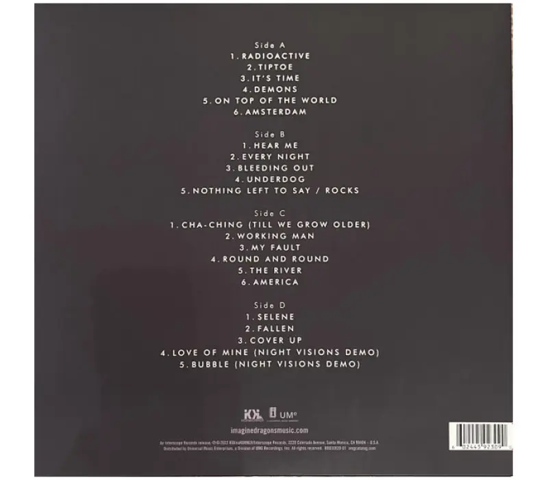 Виниловая пластинка Imagine Dragons – Night Visions, Kinodrive.kz — фото 5