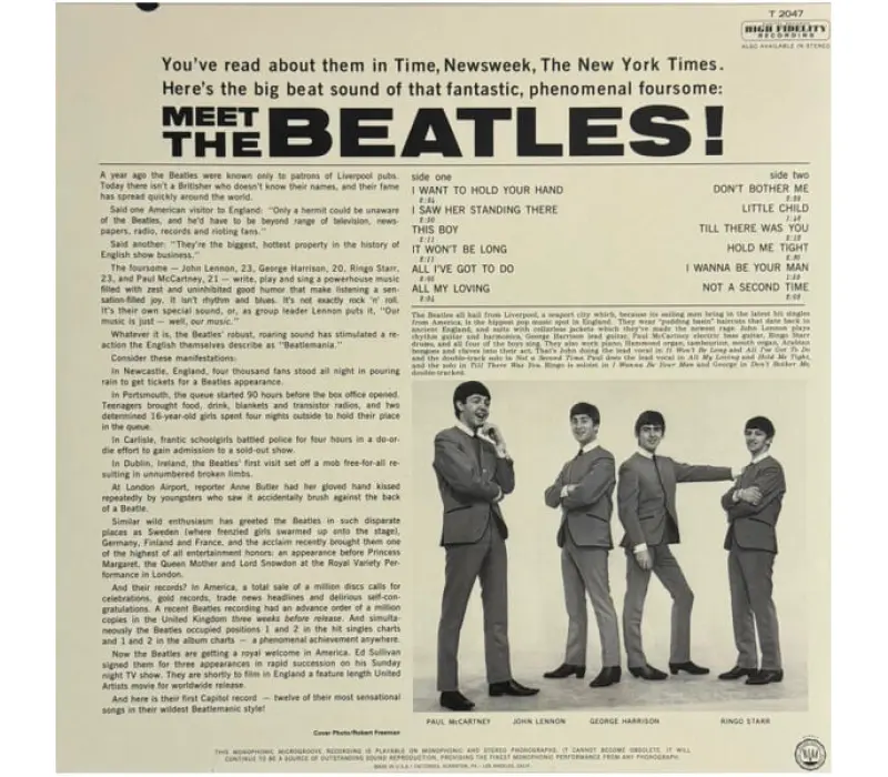 Виниловая пластинка The Beatles – Meet The Beatles!, Kinodrive.kz — фото 6