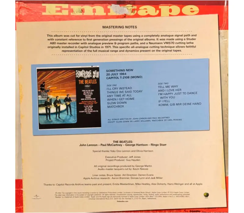 Виниловая пластинка The Beatles – Something New, Kinodrive.kz — фото 2