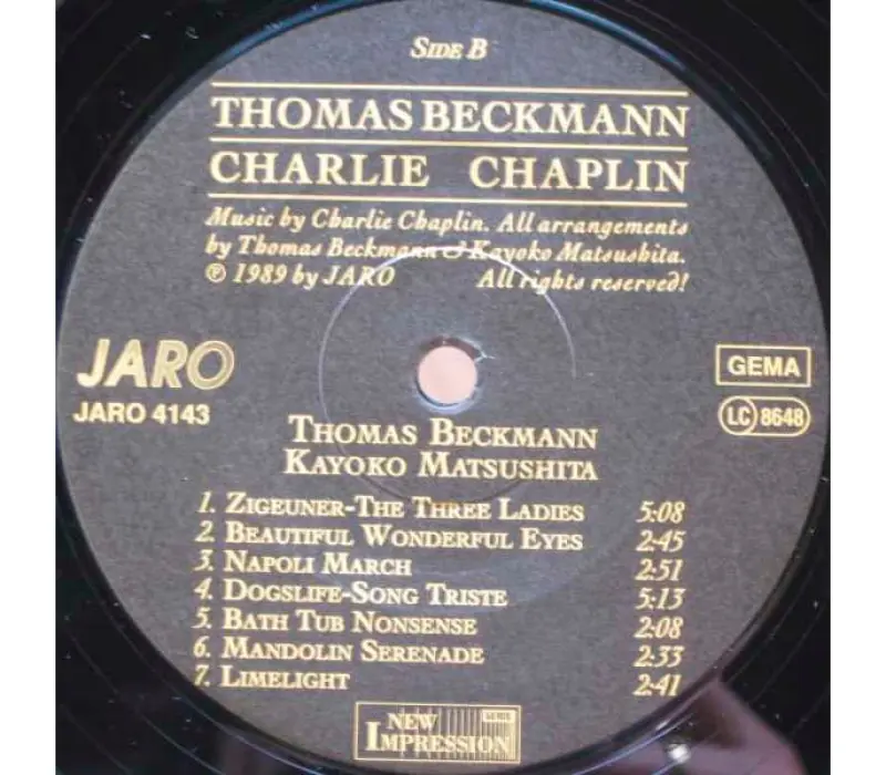 Виниловая пластинка Thomas Beckmann – Charlie Chaplin, Kinodrive.kz — фото 3
