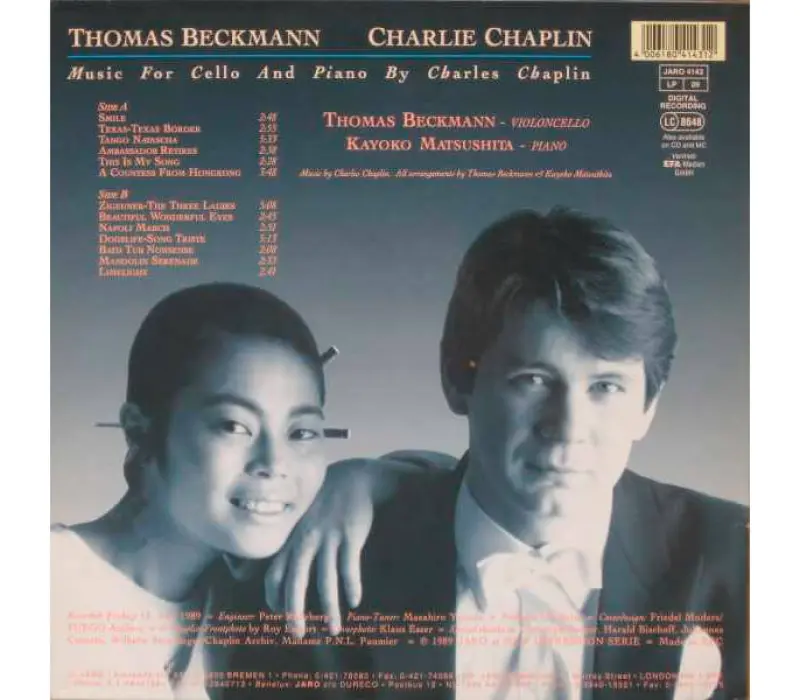 Виниловая пластинка Thomas Beckmann – Charlie Chaplin, Kinodrive.kz — фото 4