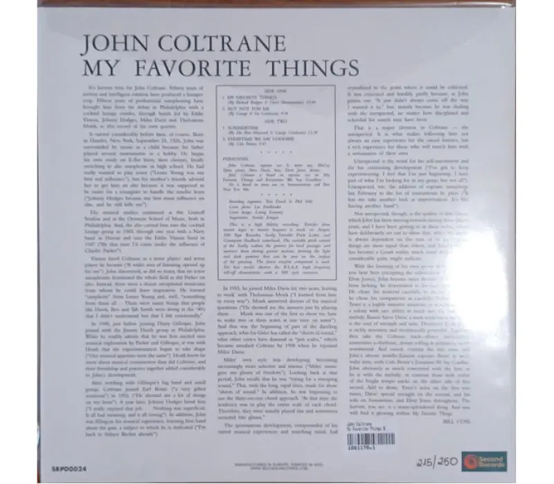 Виниловая пластинка John Coltrane – My Favorite Things (BLUE MARBLE VINYL), Kinodrive.kz — фото 2