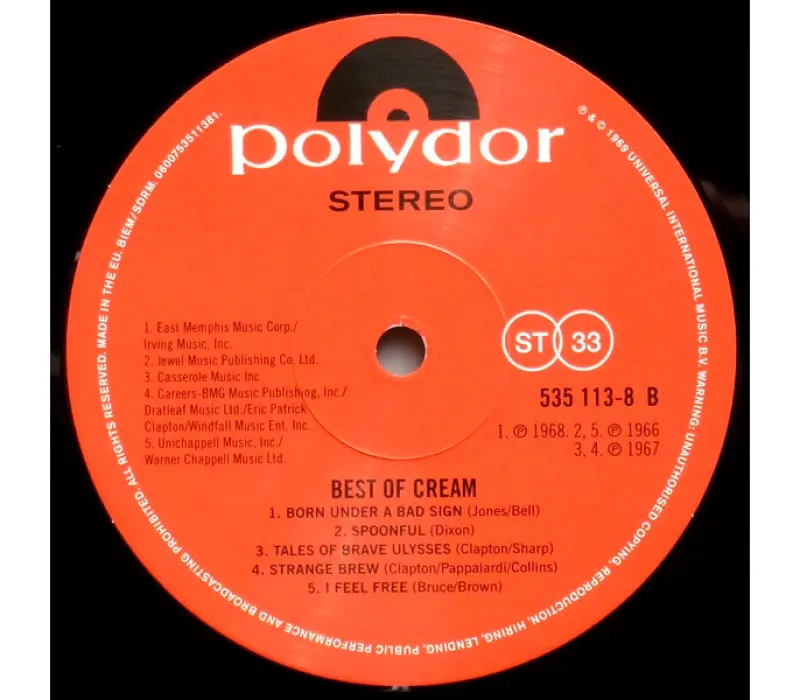 Виниловая пластинка Cream – Best Of Cream, Kinodrive.kz — фото 2