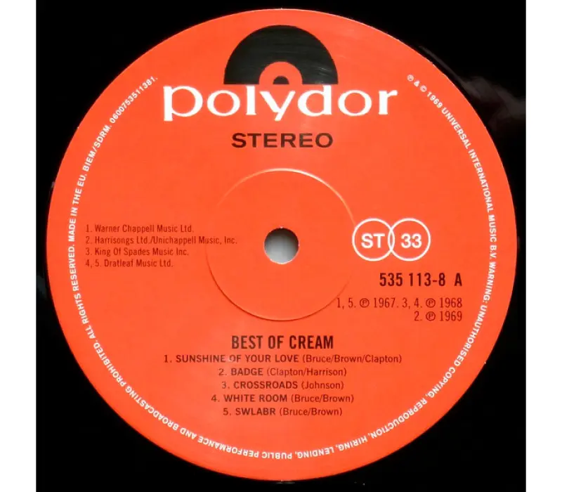 Виниловая пластинка Cream – Best Of Cream, Kinodrive.kz — фото 4