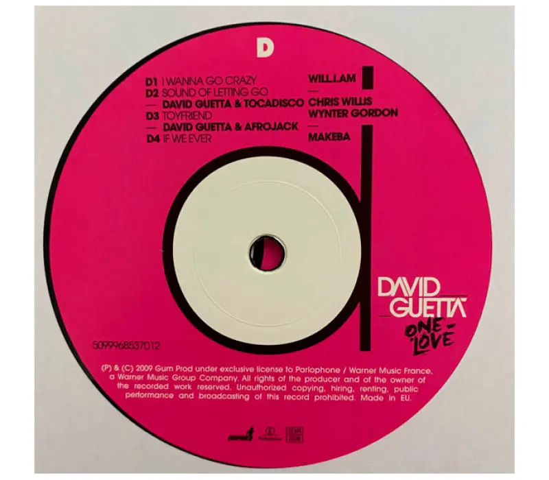 Виниловая пластинка David Guetta – One Love, Kinodrive.kz — фото 3