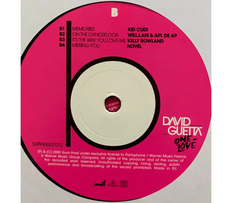 Виниловая пластинка David Guetta – One Love, Kinodrive.kz — фото 5