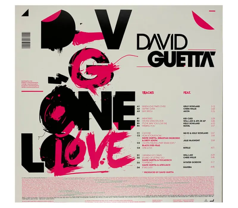 Виниловая пластинка David Guetta – One Love, Kinodrive.kz — фото 6