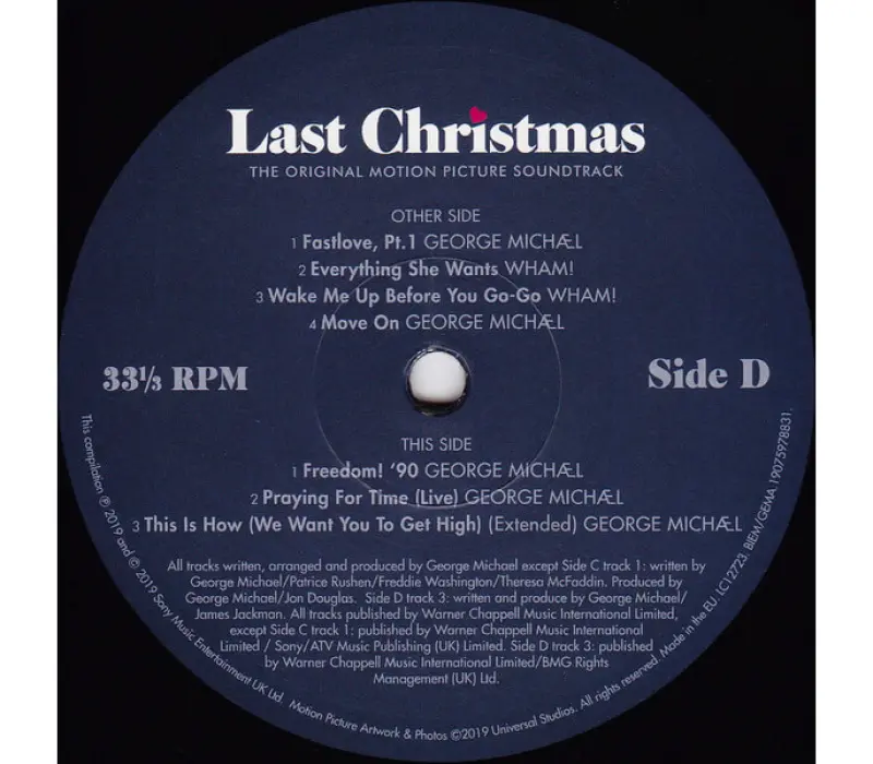 Виниловая пластинка George Michael & Wham! – Last Christmas, Kinodrive.kz — фото 4