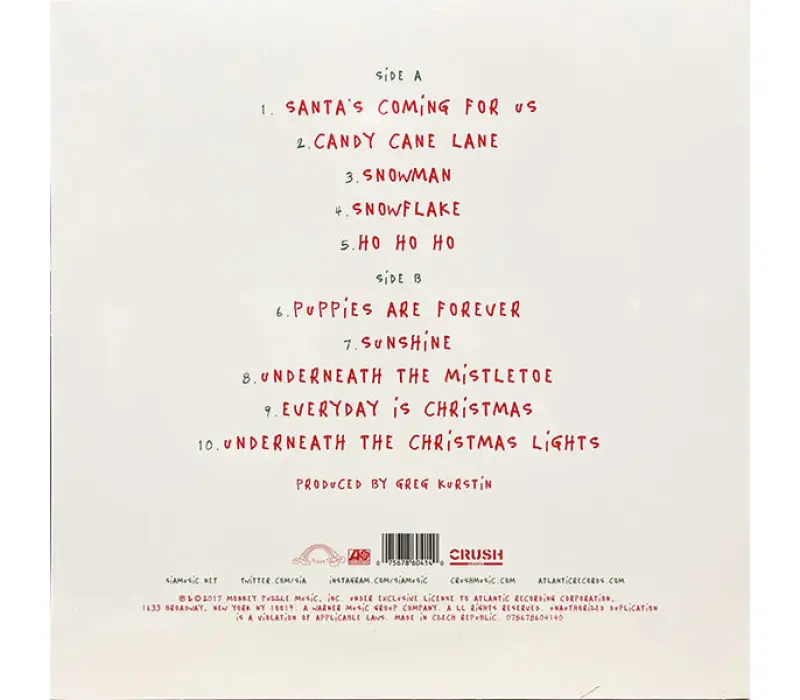 Виниловая пластинка Sia – Everyday Is Christmas, Kinodrive.kz — фото 2