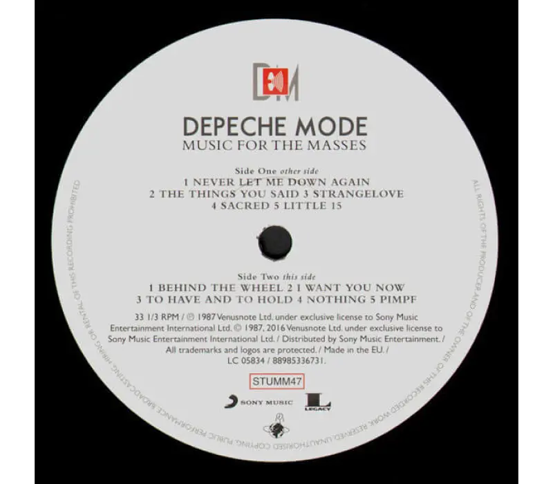 Виниловая пластинка Depeche Mode – Music For The Masses, Kinodrive.kz — фото 4