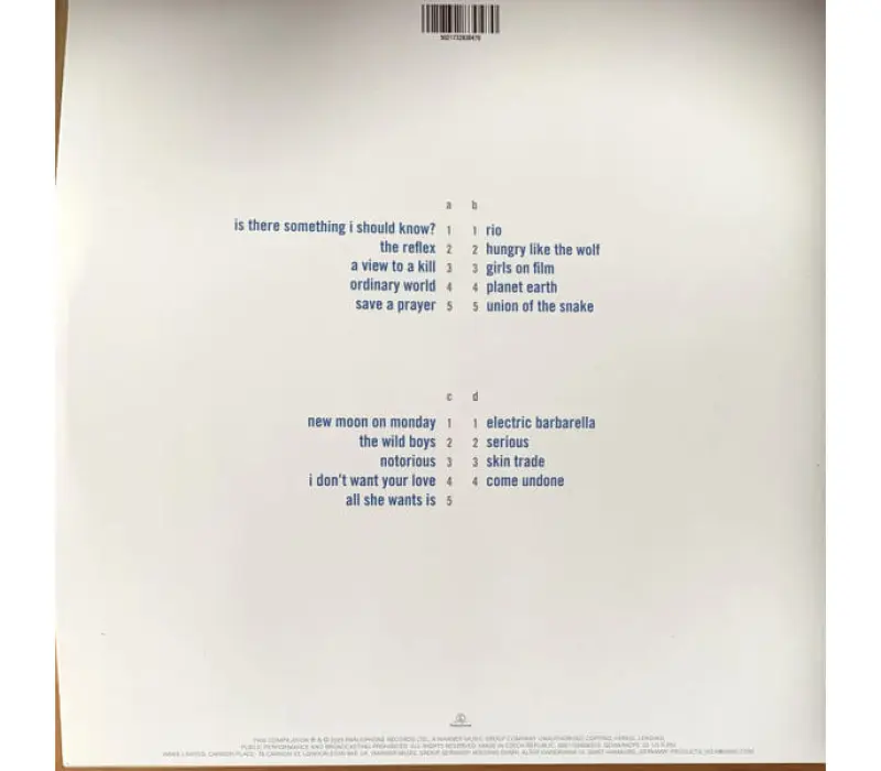 Виниловая пластинка Duran Duran – Greatest, Kinodrive.kz — фото 10