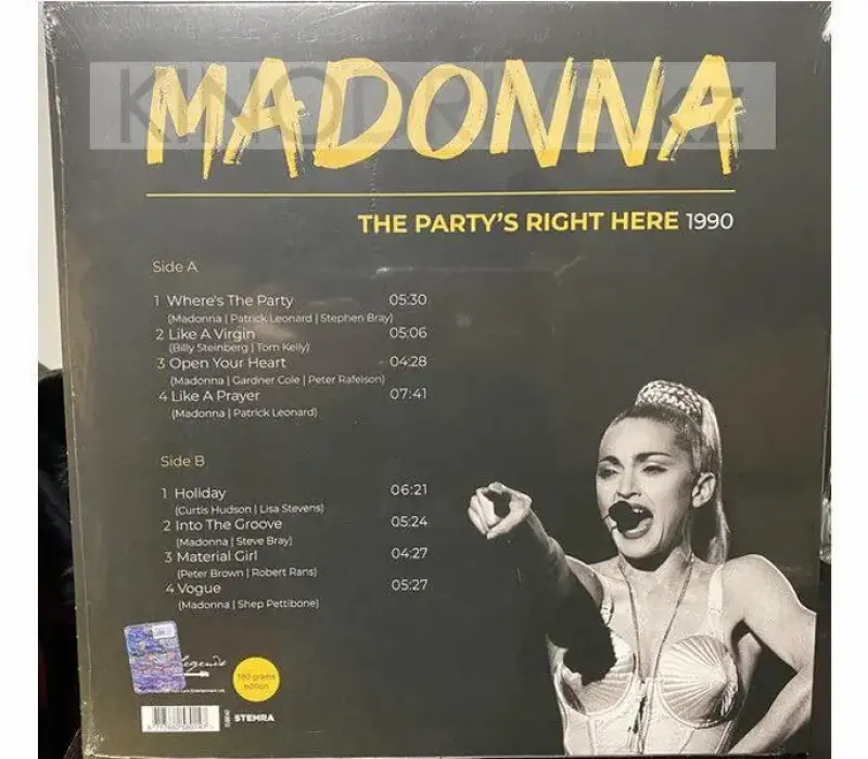 Виниловая пластинка MADONNA - The Party's Right Here 1990, Kinodrive.kz — фото 1