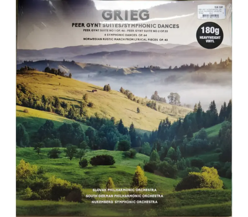 Виниловая пластинка Edvard Grieg, Slovak Philharmonic Orchestra, Süddeutsche Philharmonie, Nürnberger Symphoniker – Peer Gynt Suites/Symphonic Dances, Kinodrive.kz — фото 1