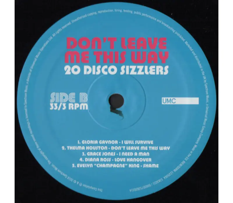 Виниловая пластинка VARIOUS ARTISTS: DON T LEAVE ME THIS WAY-20DISCO SIZZLERS EAN:0600753830307, Kinodrive.kz &mdash; фото 5