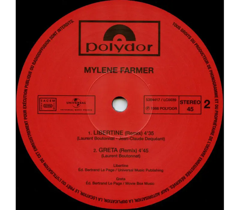 Виниловая пластинка FARMER MYLENE: LIBERTINE EAN:0600753844175, Kinodrive.kz &mdash; фото 3