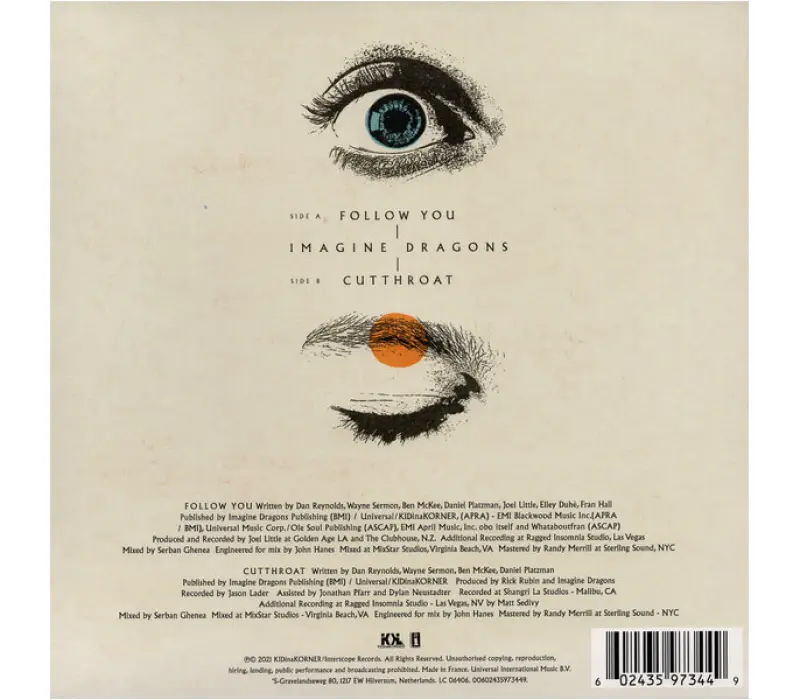 Виниловая пластинка Imagine Dragons-7-Follow You /.. -Indie-: Universal EAN:0602435973449, Kinodrive.kz &mdash; фото 2