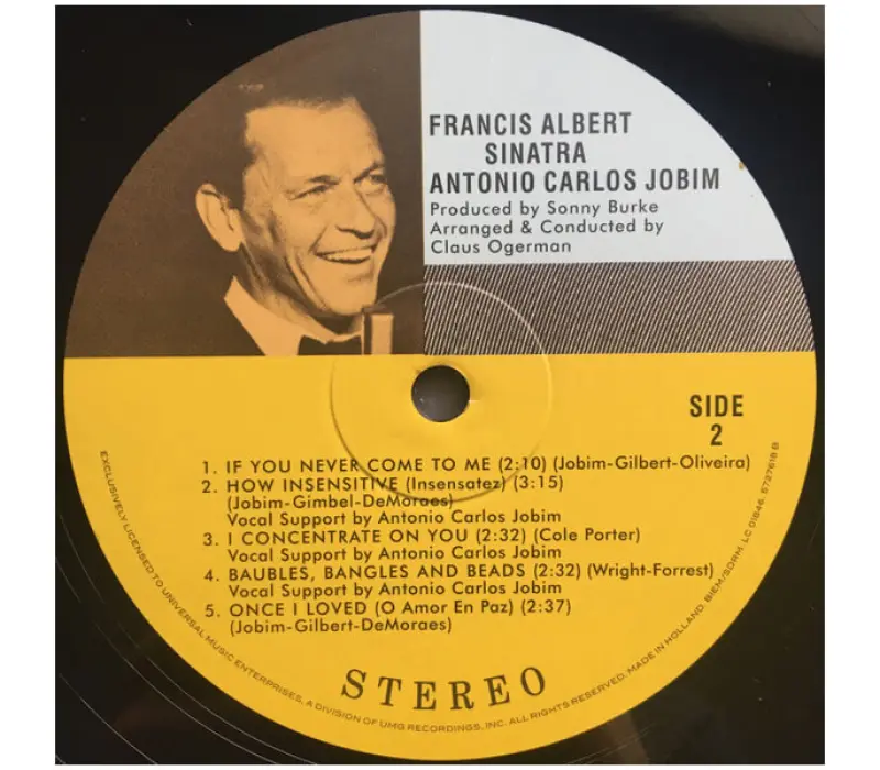 Виниловая пластинка SINATRA FRANK - JOBIM ANTONIO CARLOS EAN:0602557276183, Kinodrive.kz &mdash; фото 2